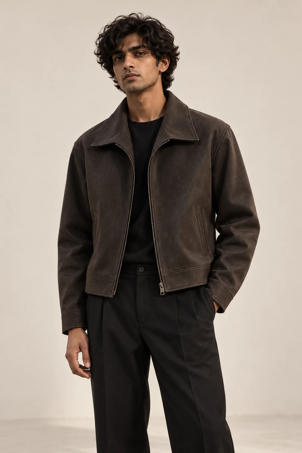 The espresso Monolith jacket from the men’s collection